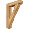 Ekena Millwork Traditional Arts and Crafts Rough Sawn Bracket w/ Offset Brace, Western Red Cedar, 8"W x 36"D x 48"H BKT0806X36X48TRA03RWR - alternate 1